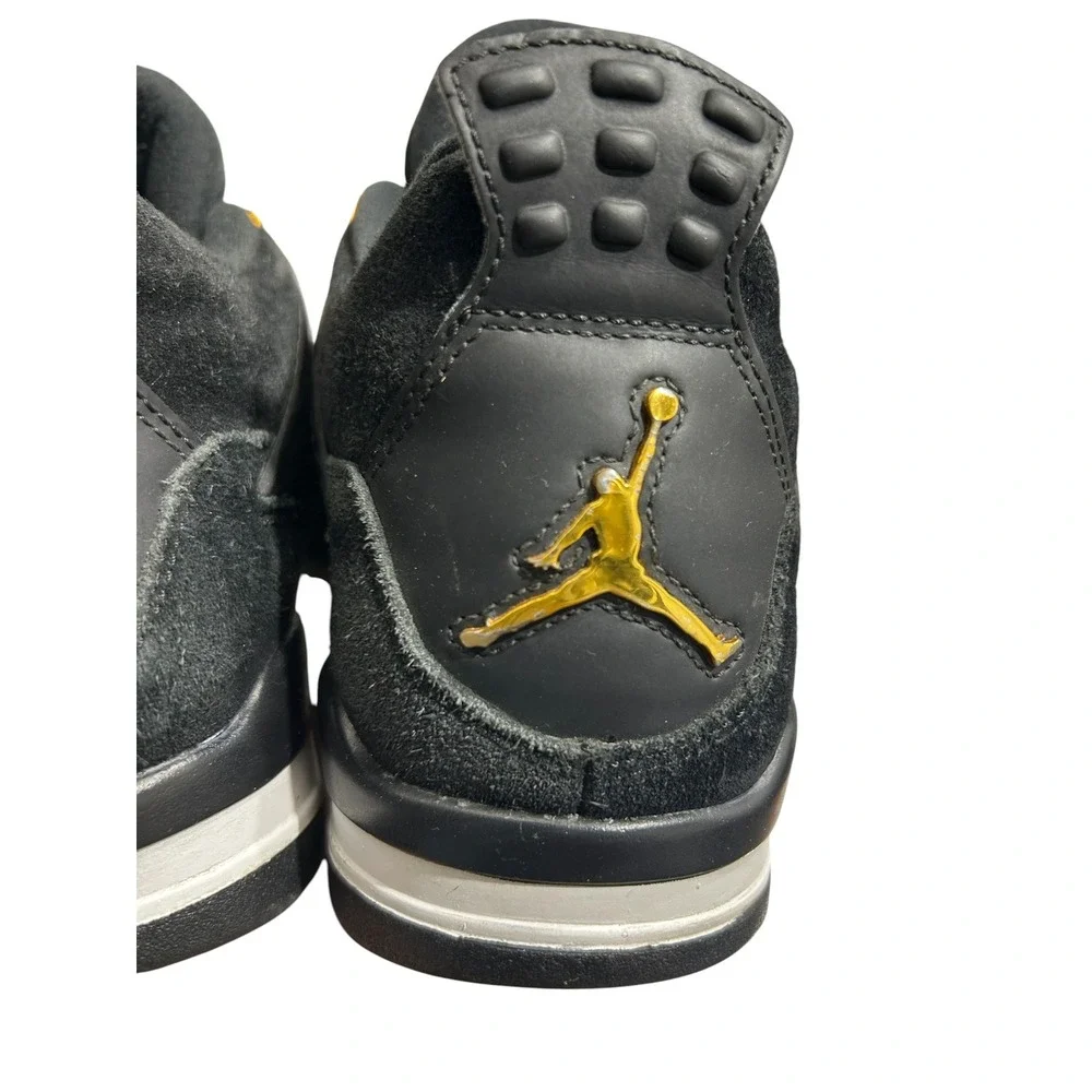 Air Jordan 4 Retro Royalty Black Metallic Gold‎ 308497-032 Mens Size 9.5 grunge